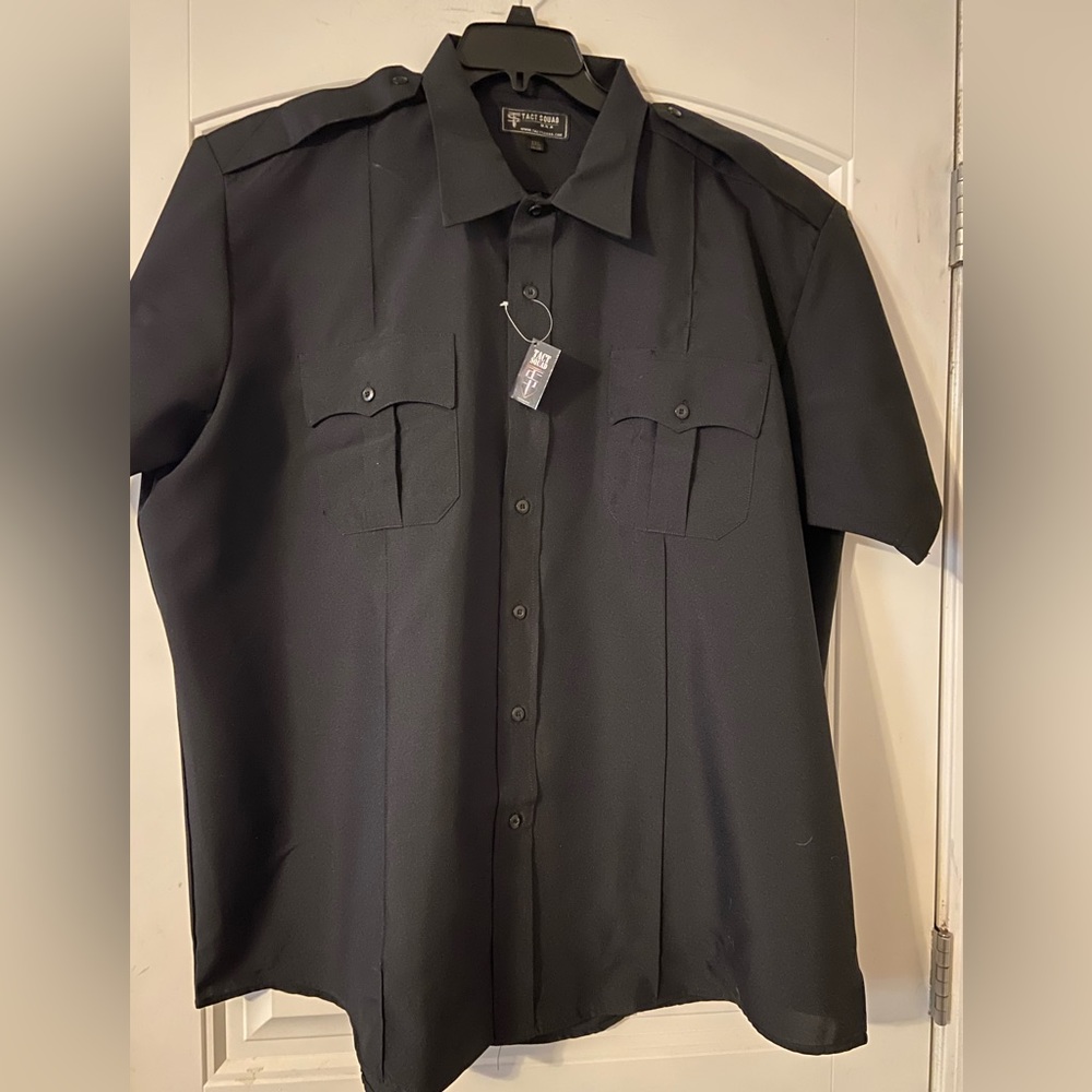 Men’s Tact Squad Navy/Black Short Sleeve Uniform Shirt 3XL NWT